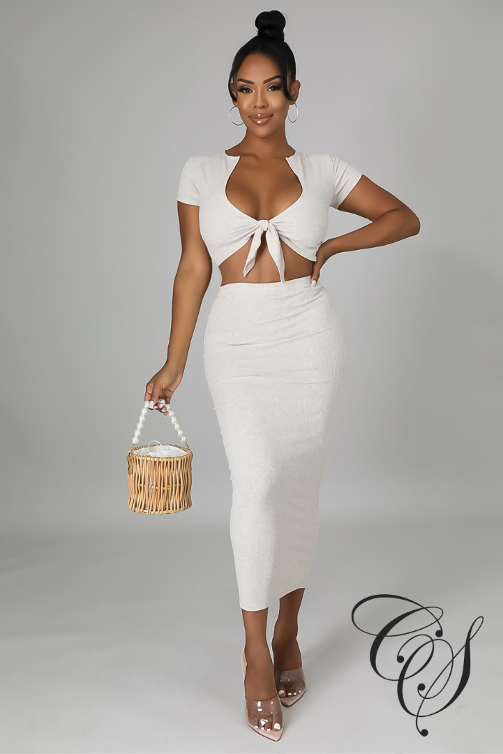 Taylor Ribbed Knit Skirt Set
