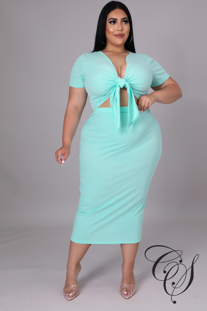 Taylor Ribbed Knit Skirt Set