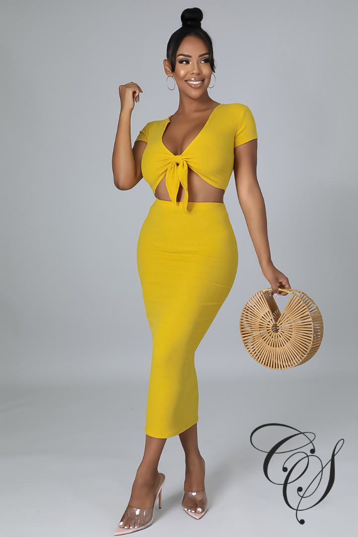 Taylor Ribbed Knit Skirt Set