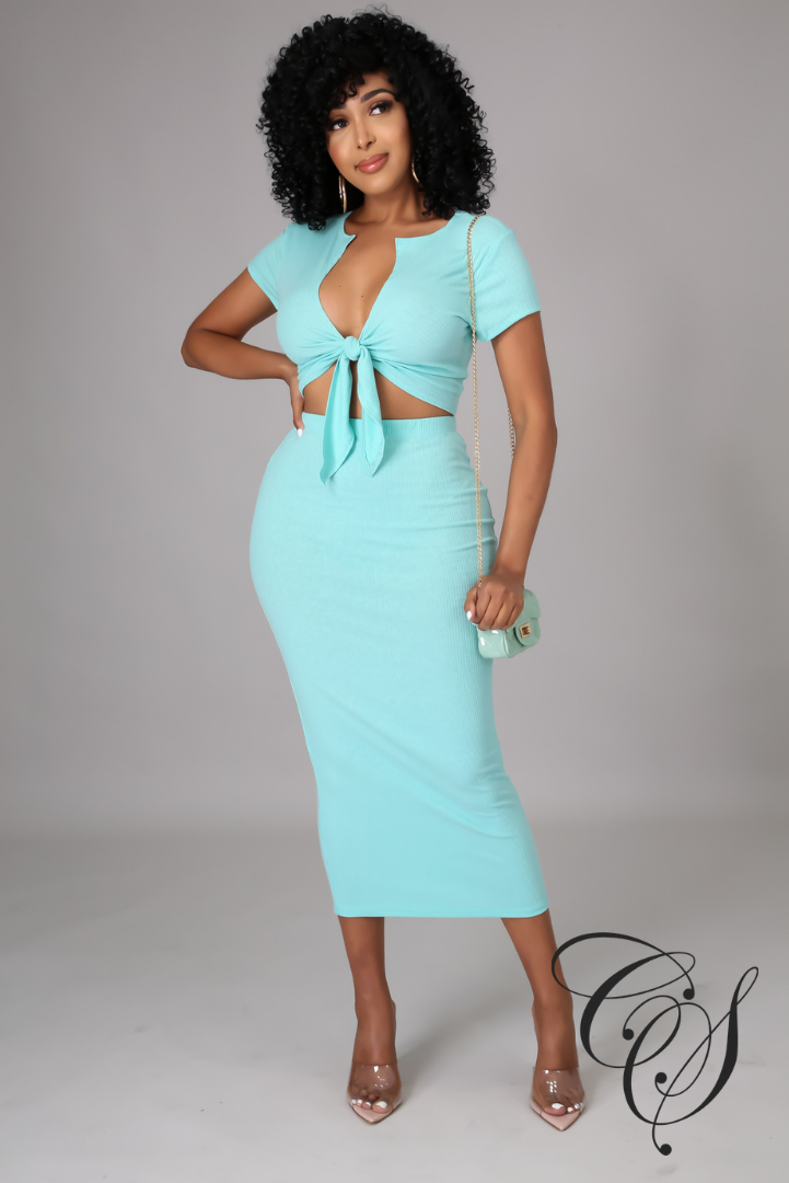 Taylor Ribbed Knit Skirt Set