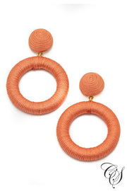 Thread Wrapped Hoop Drop Earrings, earrings - Designs By Cece Symoné