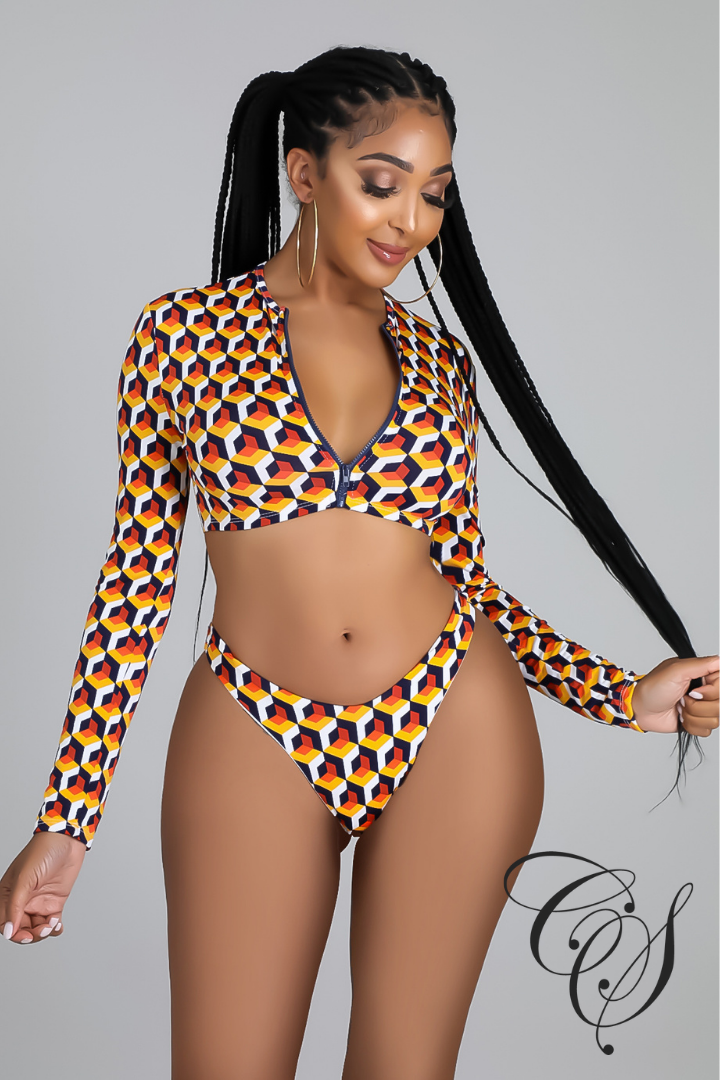 Tiffany Multi-Print Swimsuit Set