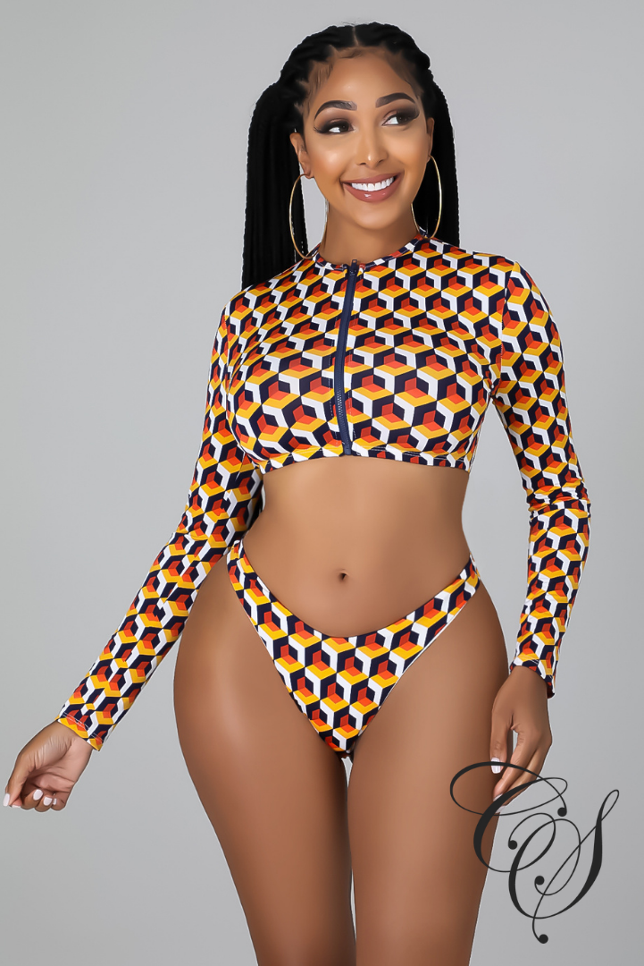 Tiffany Multi-Print Swimsuit Set