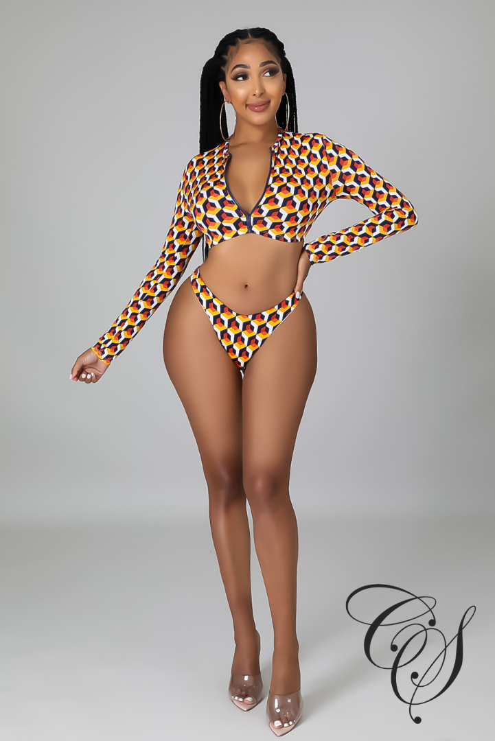 Tiffany Multi-Print Swimsuit Set