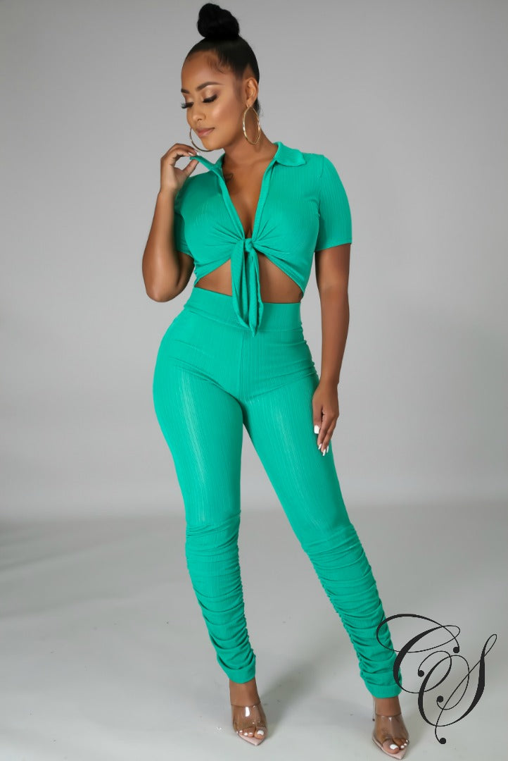 Tonya Ruched Pant Set