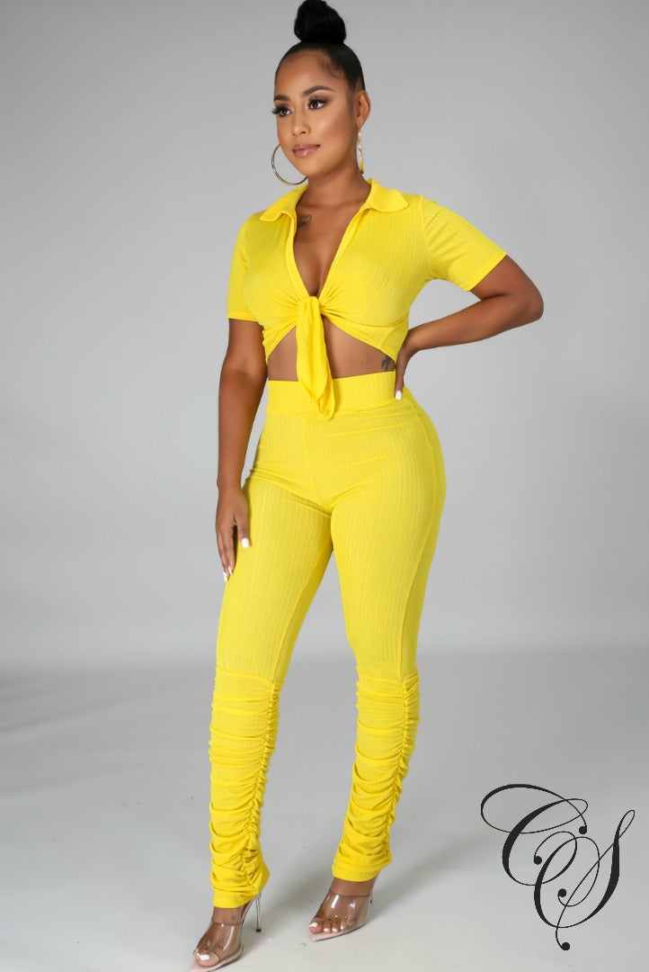 Tonya Ruched Pant Set