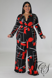 Tori Abstract Print Jumpsuit