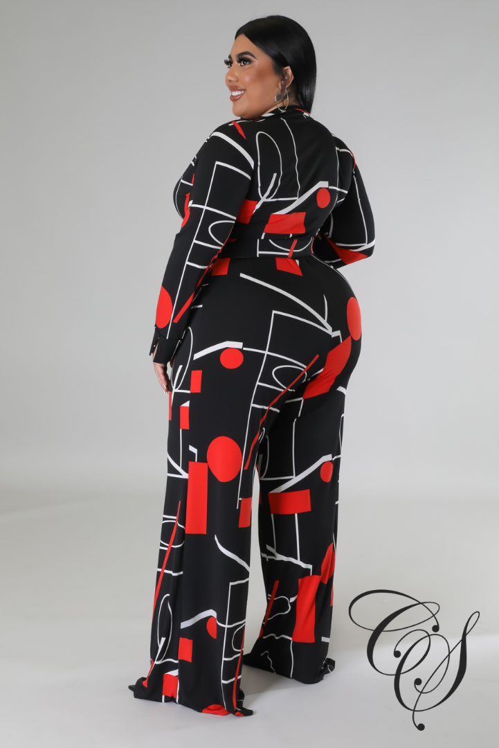 Tori Abstract Print Jumpsuit