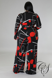 Tori Abstract Print Jumpsuit