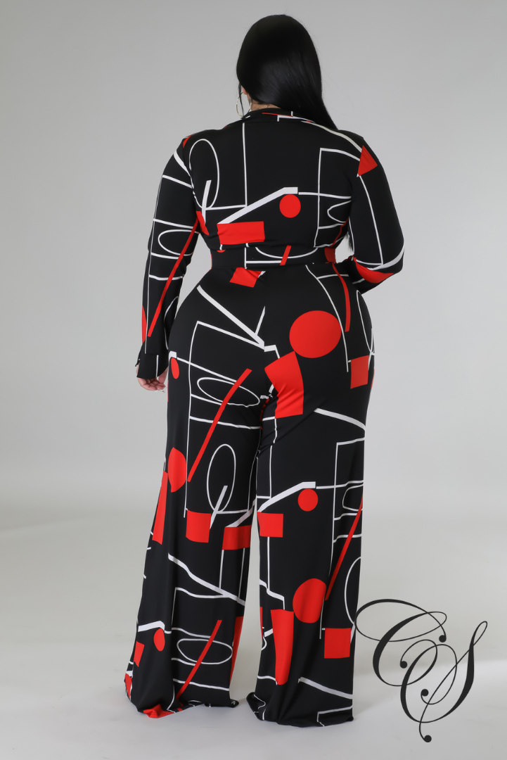 Tori Abstract Print Jumpsuit