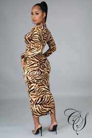 Lillian Mock Neck Bodycon Dress