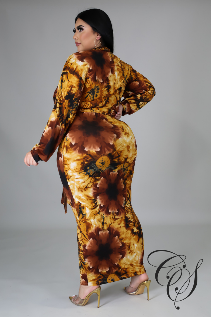 Rita Wall Flower Dress Set