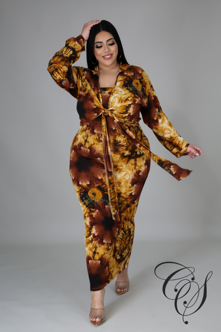 Rita Wall Flower Dress Set