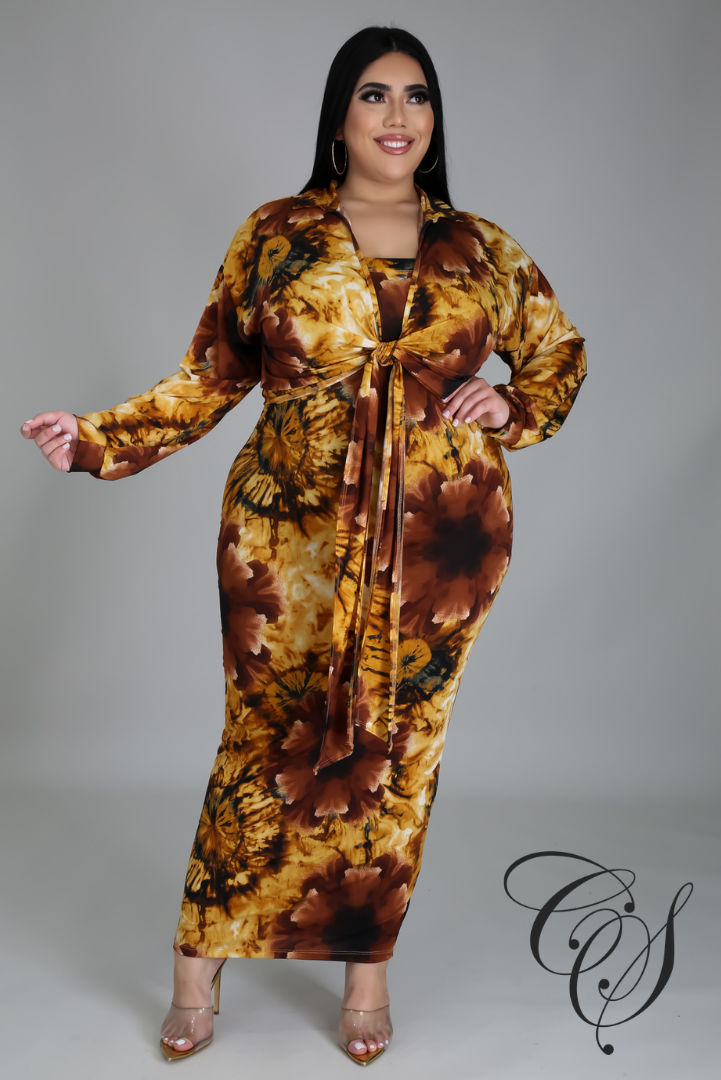 Rita Wall Flower Dress Set