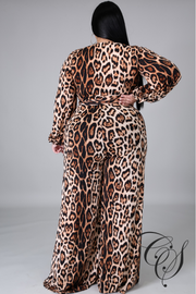 Michelle Leopard Jumpsuit