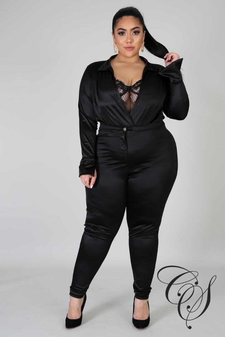 Stella Satin Power Bodysuit Set