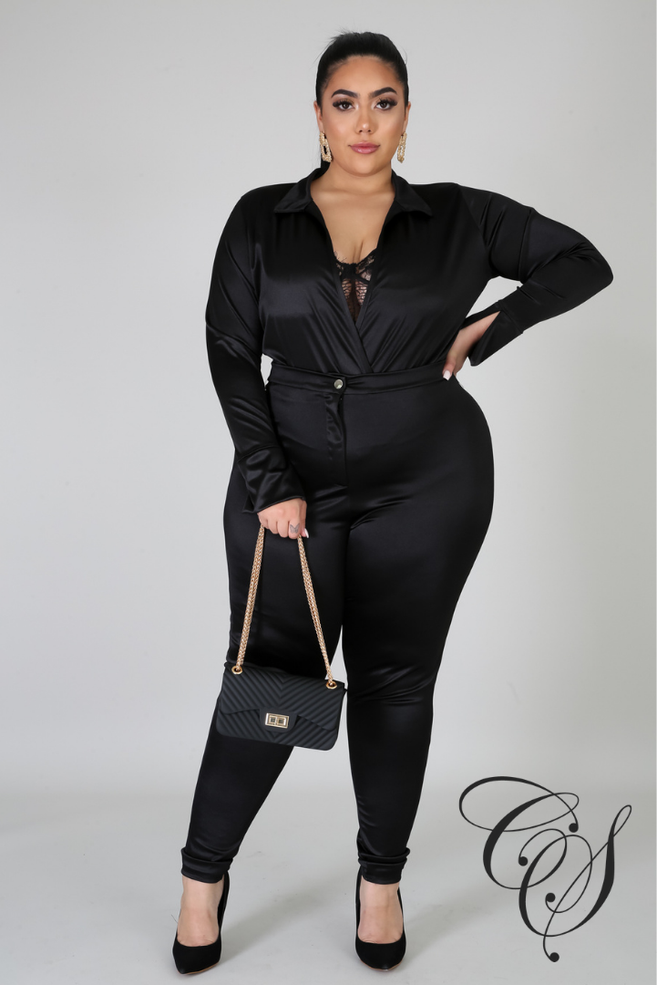 Stella Satin Power Bodysuit Set