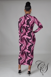 Naya Marble Print Bodycon Dress