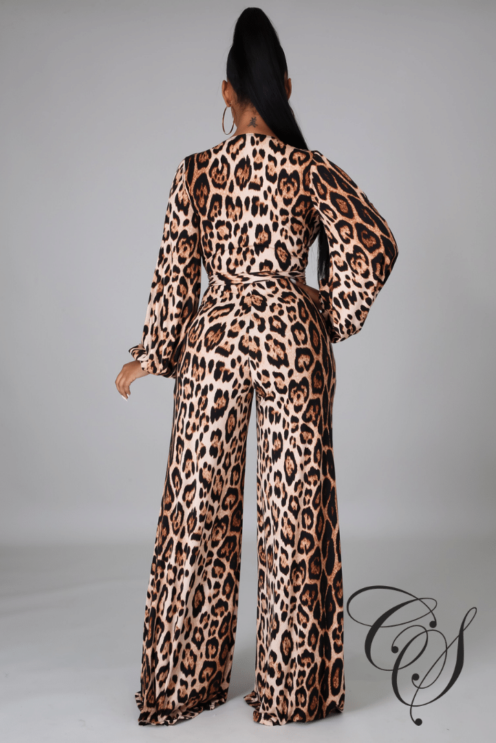 Michelle Leopard Jumpsuit