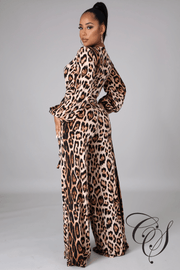 Michelle Leopard Jumpsuit