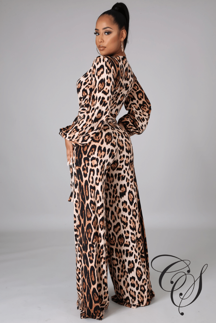 Michelle Leopard Jumpsuit