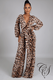 Michelle Leopard Jumpsuit