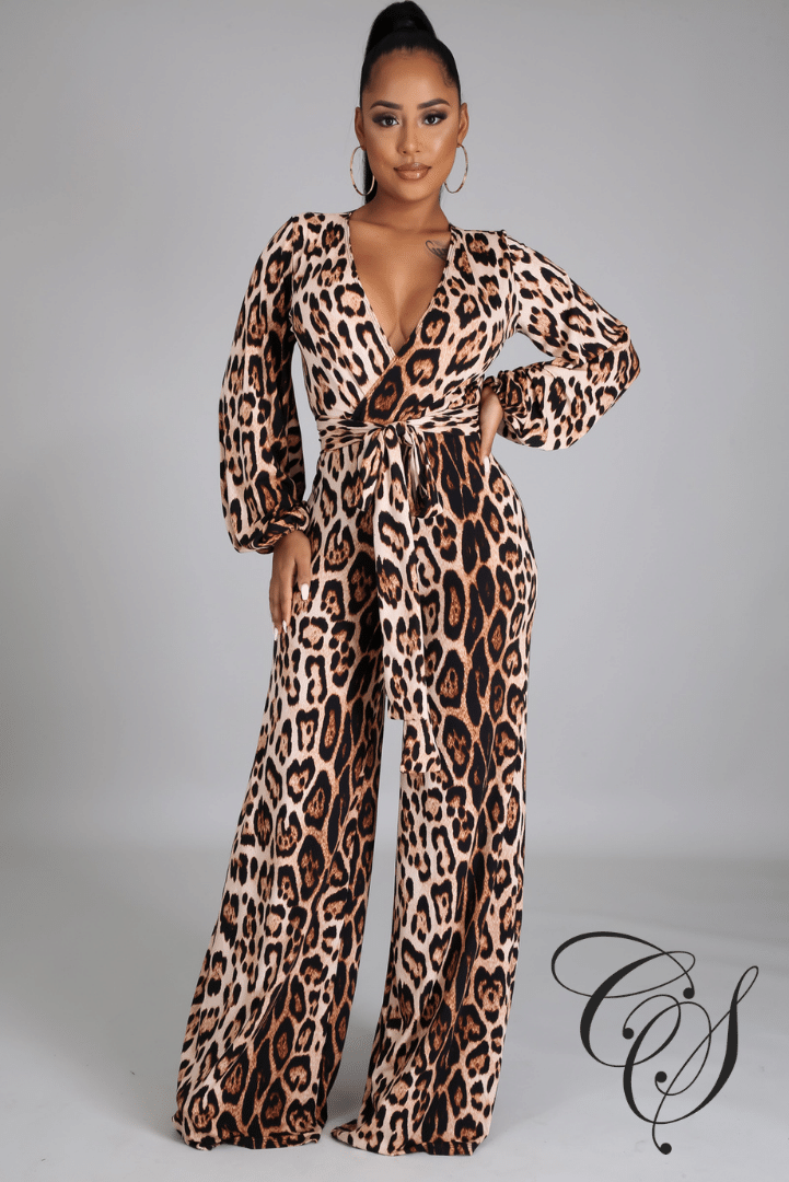 Michelle Leopard Jumpsuit