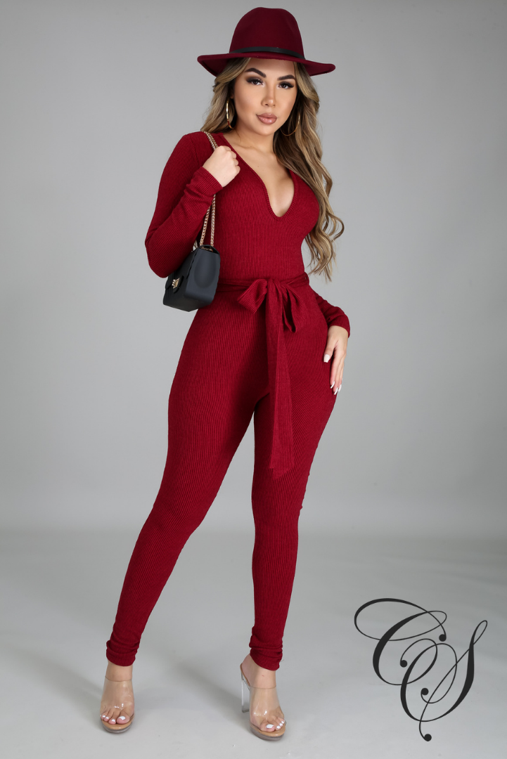 Loy Ribbed Knit Jumpsuit