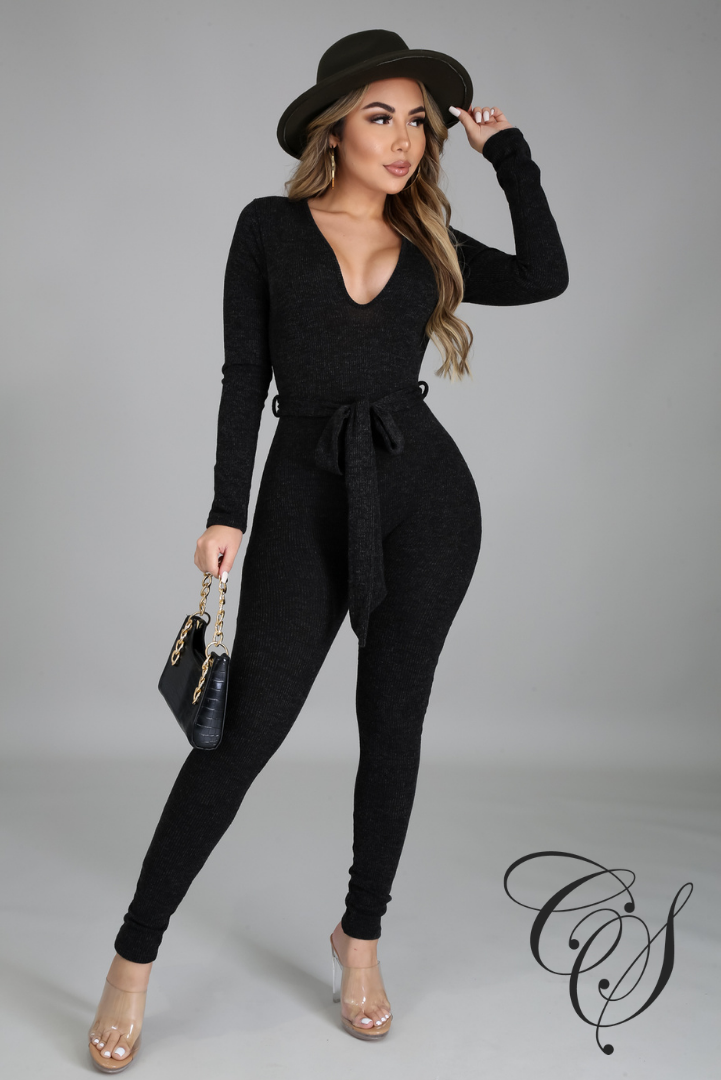 Loy Ribbed Knit Jumpsuit