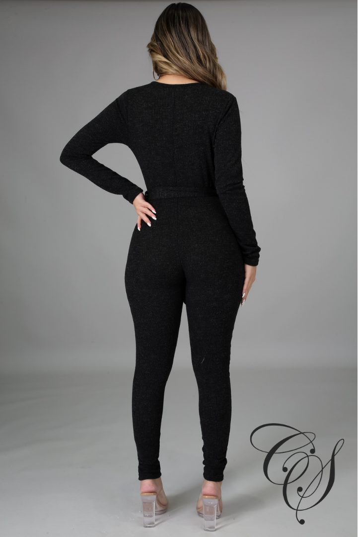 Loy Ribbed Knit Jumpsuit