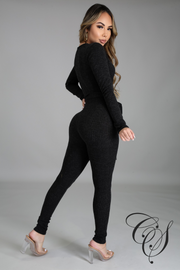 Loy Ribbed Knit Jumpsuit