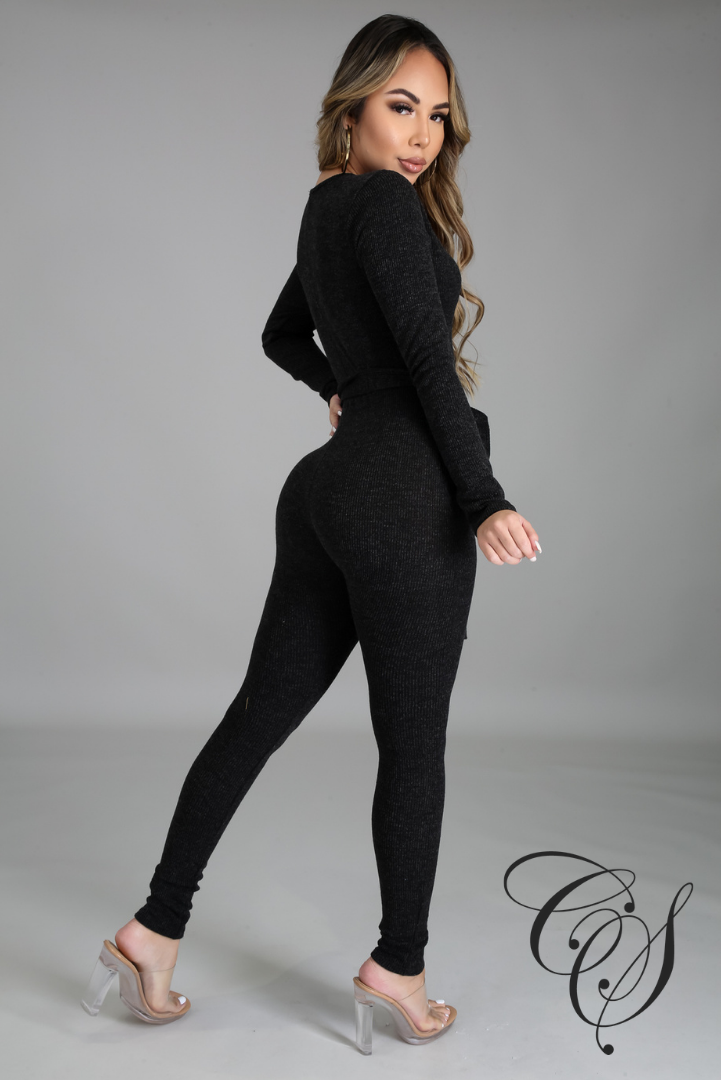 Loy Ribbed Knit Jumpsuit