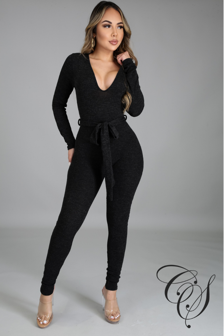 Loy Ribbed Knit Jumpsuit