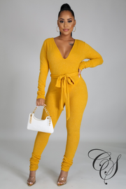 Loy Ribbed Knit Jumpsuit