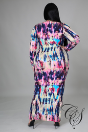 Addi Multi-Color Print Bodycon Dress