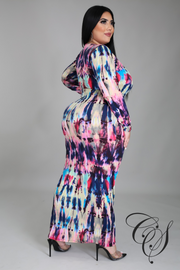 Addi Multi-Color Print Bodycon Dress