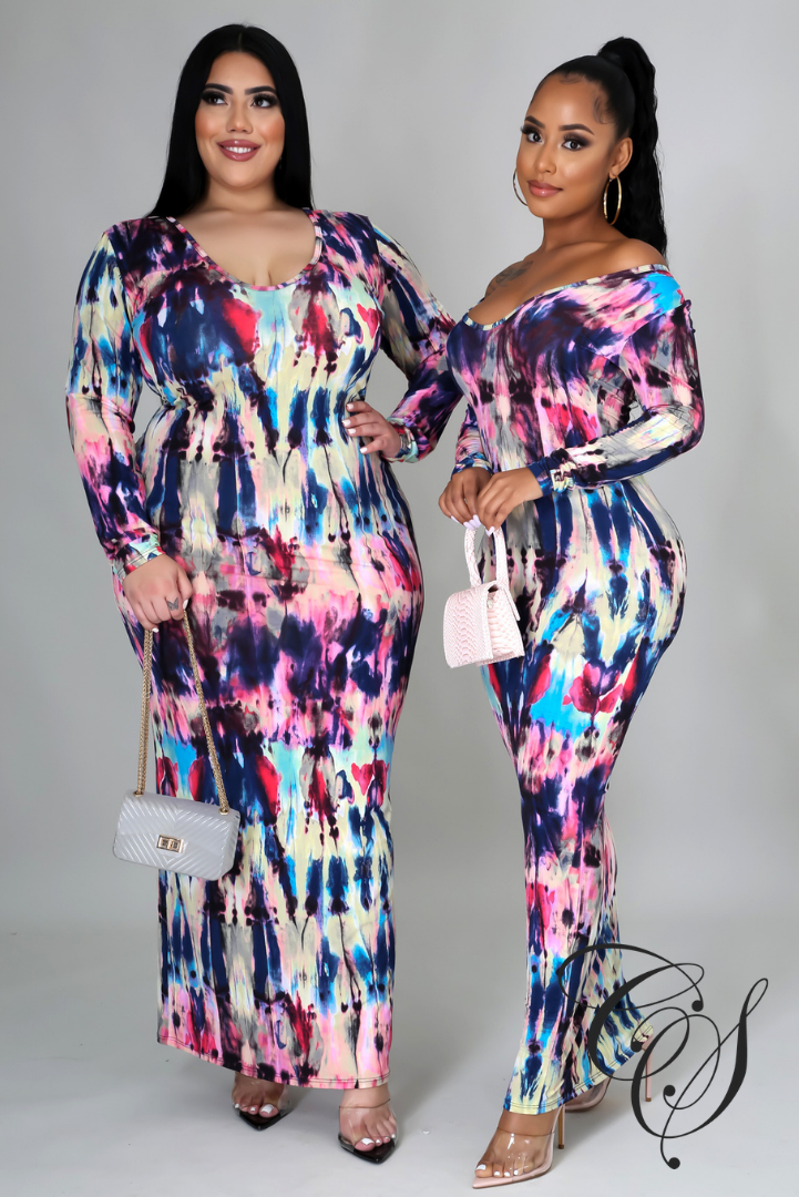 Addi Multi-Color Print Bodycon Dress