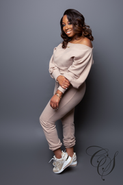 Isabelle Off the Shoulder French Terry Jumpsuit