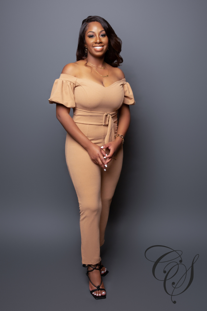 Christine Short Puff Sleeves Jumpsuit