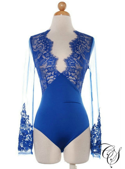 Venus Long Sleeve Sheer Lace Bodysuit, Top - Designs By Cece Symoné