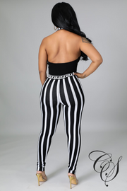 Whitney Monochrome Halter Jumpsuit