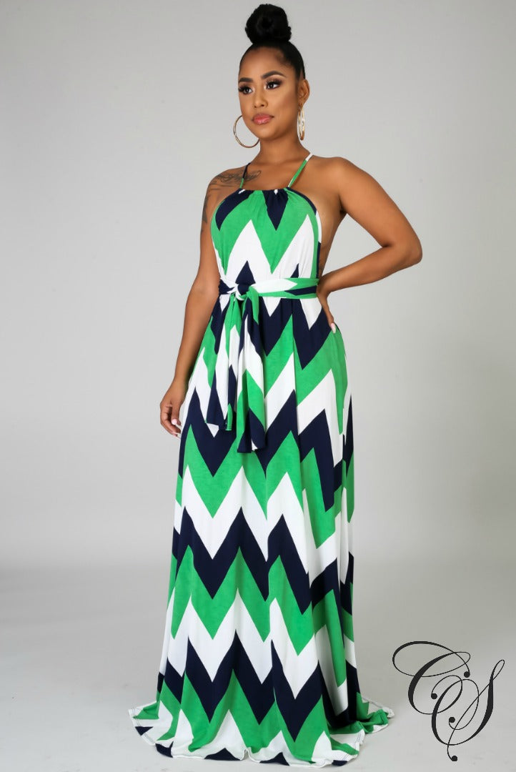 Willa Zig Zag Maxi Dress, Dresses - Designs By Cece Symoné