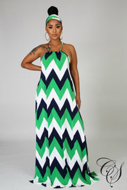 Willa Zig Zag Maxi Dress, Dresses - Designs By Cece Symoné