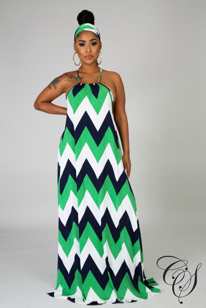 Willa Zig Zag Maxi Dress, Dresses - Designs By Cece Symoné