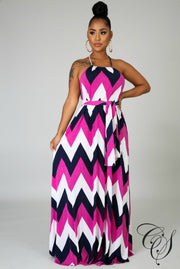 Willa Zig Zag Maxi Dress, Dresses - Designs By Cece Symoné