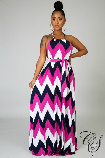Willa Zig Zag Maxi Dress, Dresses - Designs By Cece Symoné