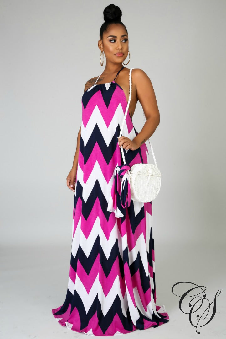 Willa Zig Zag Maxi Dress, Dresses - Designs By Cece Symoné