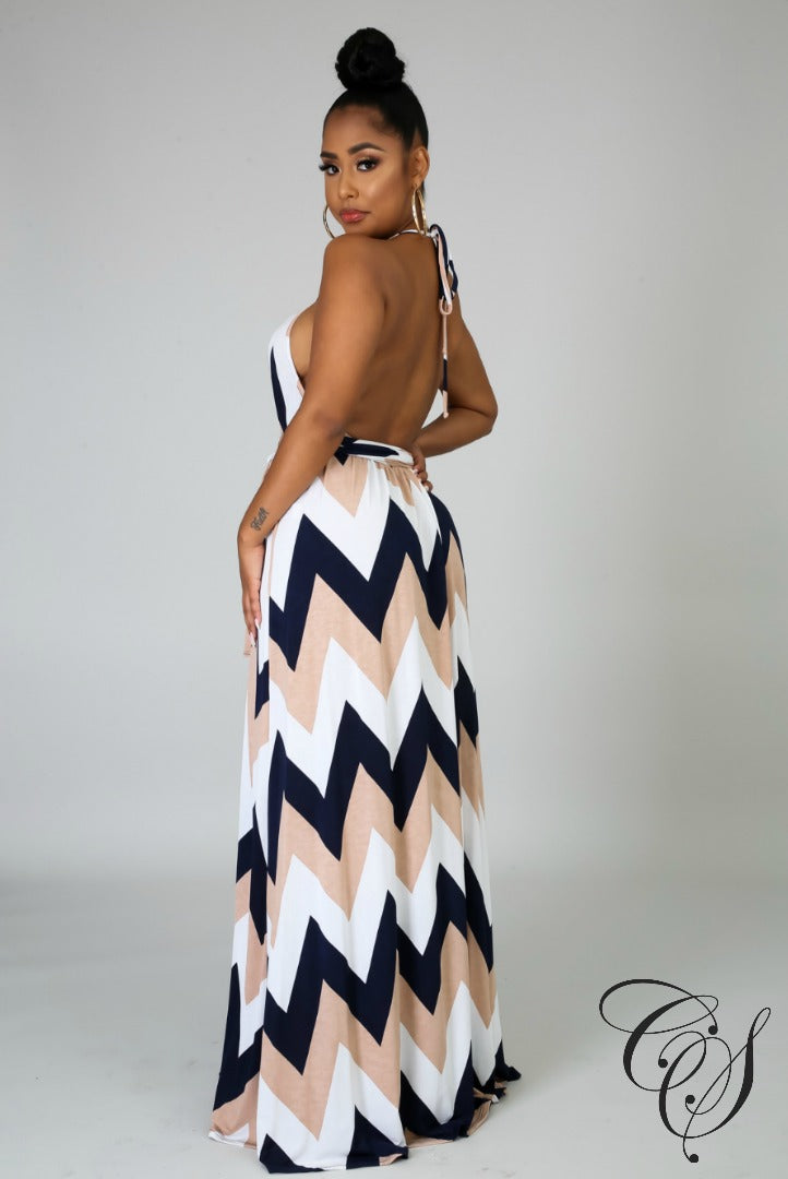 Willa Zig Zag Maxi Dress, Dresses - Designs By Cece Symoné