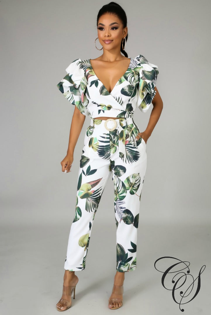 Zoey Paradise Trip Pant Set, Set - Designs By Cece Symoné