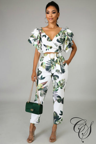 Zoey Paradise Trip Pant Set, Set - Designs By Cece Symoné